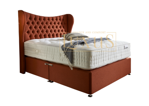 Winged Divan Beds, Chesterfield Divan Beds, Upholstered Divan Beds, Deep Buttoned Divan Beds