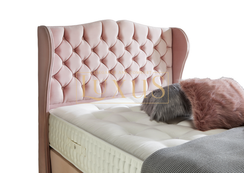 Winged Divan Beds, Chesterfield Divan Beds, Upholstered Divan Beds, Deep Buttoned Divan Beds