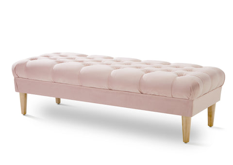 Footstool, Buttoned Footstool, Bench Stool, Upholstered Footstool, Chesterfield Footstool, Bedroom Footstool