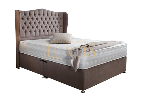 Winged Divan Beds, Chesterfield Divan Beds, Upholstered Divan Beds, Studded Divan Beds, Deep Buttoned Divan Beds